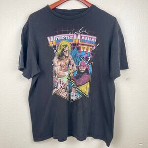 WWE‎ WrestleMania Mens T Shirt Sz XL Graphic Concert Indie Hipster Oversized